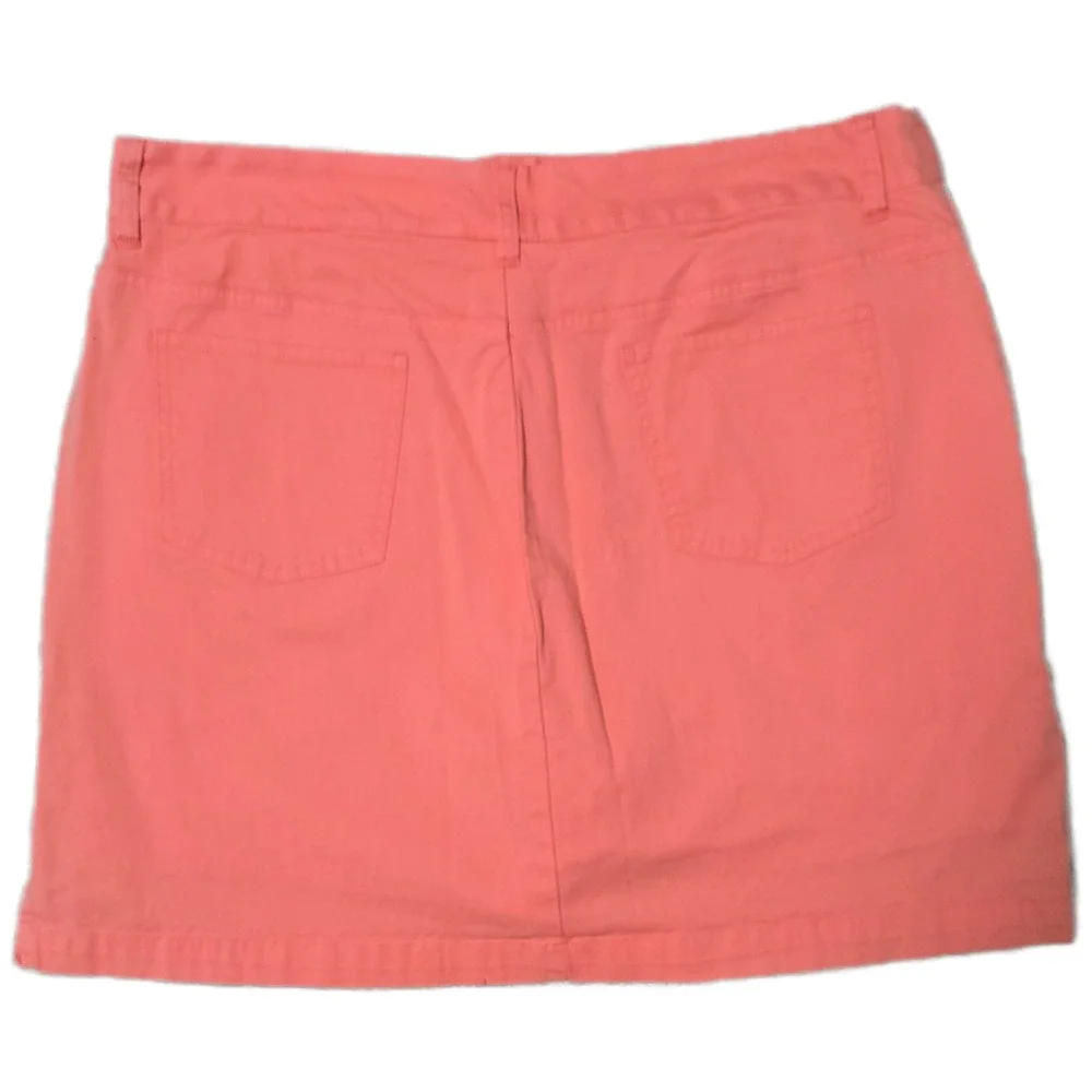 Bay Studio Women's Coral Pink Skort‎ Skirt Shorts Pull On Size 14 Casual (Q)